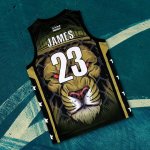 NBA 23 James Kings Maillot noir imprimé